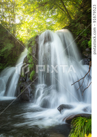 Tenei Village, Fukushima Prefecture, Fresh Green Myojin Falls Tenei Village, Fukushima Prefecture, Fresh Green Myojin Falls 91679523