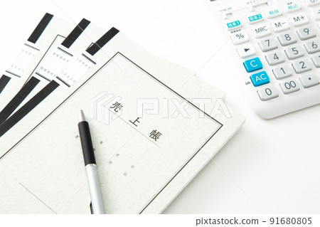 Sales book white background 91680805