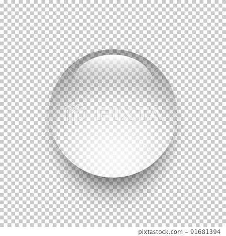 Water drop on grey background. Liquid droplet of rain and dew vector illustration. Wet clear aqua in light. Abstract pure fresh nature element, realistic macro design. Water drop on grey background. Liquid droplet of rain and dew vector illustration. Wet clear aqua in light. Abstract pure fresh nature element, realistic macro design. 91681394