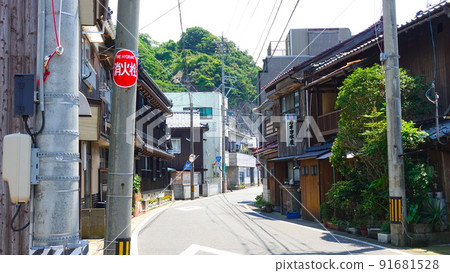 Scenery of fisherman town and Echizen town, Fukui prefecture 91681528