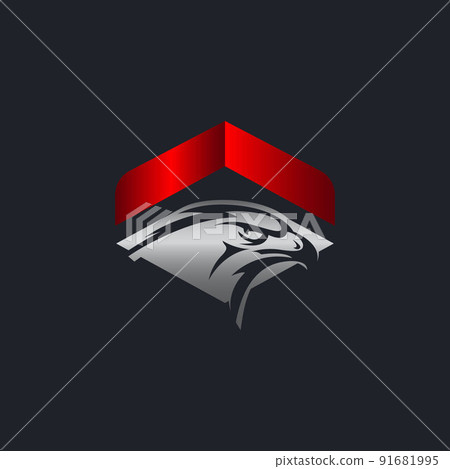 Templat Desain Logo Perisai Elang, stylized eagle wings logo design. 91681995