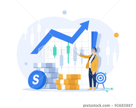 Investment and Analysis Money Cash Profits Metaphor,Employee or Manager Making Investing Plans Investment and Analysis Money Cash Profits Metaphor,Employee or Manager Making Investing Plans 91683887
