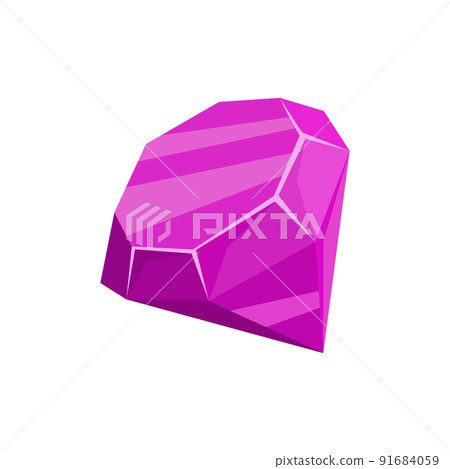 Cartoon purple gem. Isolated crystal for GUI. Mobile game gemstone. Luxury icon Cartoon purple gem. Isolated crystal for GUI. Mobile game gemstone. Luxury icon 91684059