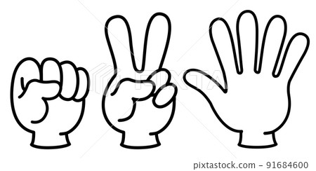 Hand illustration _ rock-paper-scissors 91684600