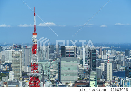 Tokyo Tower and skyscrapers [Minato-ku, Tokyo] 91685698