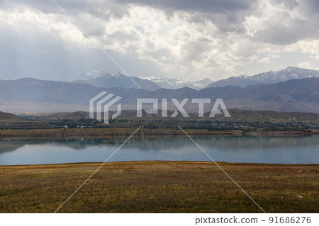 Toktogul Water Reservoir, Kyrgyzstan Toktogul Water Reservoir, Kyrgyzstan 91686276