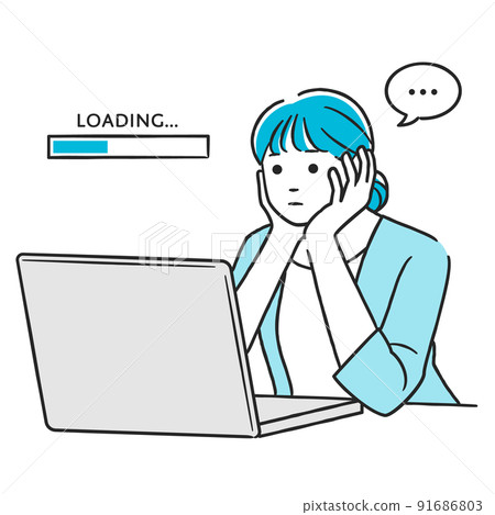 一個厭倦了等待漫長裝載的女人 91686803