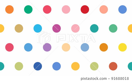 Abstract seamless background of multicolored circles.  91688018