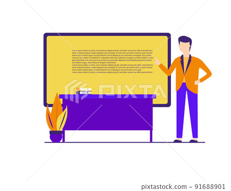 Senior Teacher Teaching in Classroom 91688901