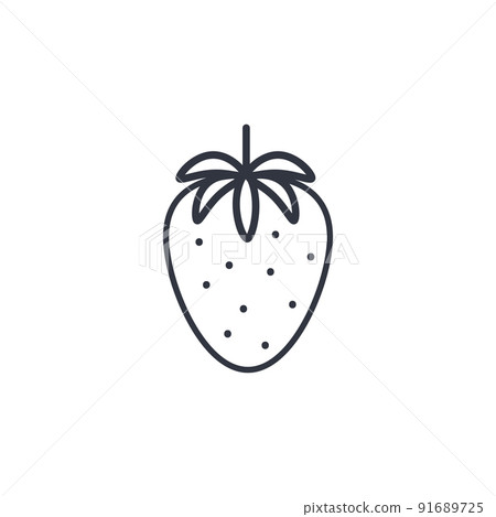 Strawberry line icon isolated vector illustration Strawberry line icon isolated vector illustration 91689725