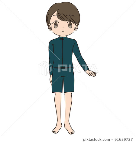 Children in genderless swimsuits 91689727
