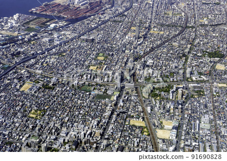 神戶線住吉站附近鳥瞰圖 神戶線住吉站附近鳥瞰圖 91690828