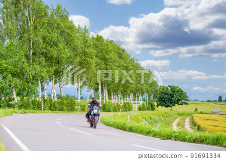 "Hokkaido" Bike touring Biei Hill "Hokkaido" Bike touring Biei Hill 91691334