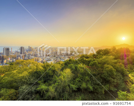 View from Kobe Venus Bridge Evening view View from Kobe Venus Bridge Evening view 91691754
