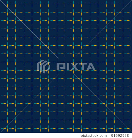 Seamless plaid check patten in teal blue and orange. Classic countryside fashion print. Seamless plaid check patten in teal blue and orange. Classic countryside fashion print. 91692958
