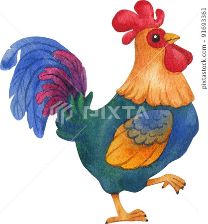Chicken farm and food icon watercolor png 91693361