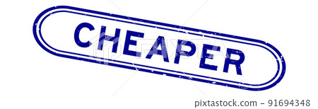 Grunge blue cheaper word rubber seal stamp on white background Grunge blue cheaper word rubber seal stamp on white background 91694348