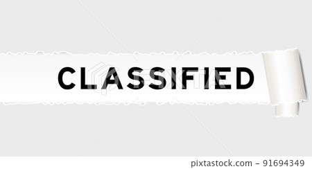 Ripped gray paper background that have word classified under torn part Ripped gray paper background that have word classified under torn part 91694349