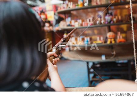 Shooting summer festival of fair 91694867