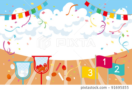 運動會球賽跑背景圖 91695855