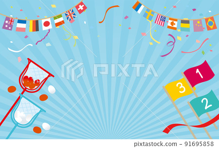 運動會球賽跑背景圖 91695858