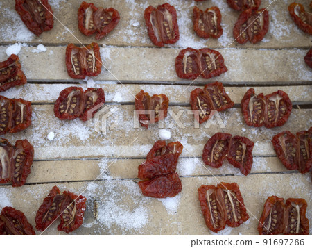 sun dried pachino tomatoes organic agriculture 91697286