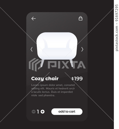 e-commerce and shopping app, buy furniture online 91697295