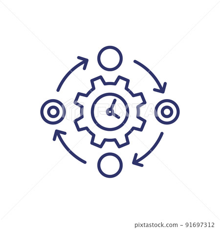 Adaptation line icon on white 91697312