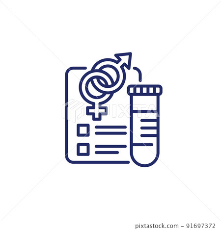 STD test line icon on white, vector STD test line icon on white, vector 91697372