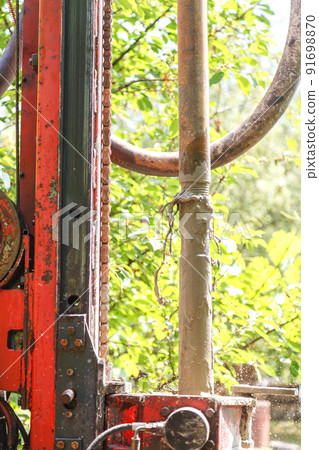 Water Well Drilling Rig. Modern rotary drilling rig drills well at home. Water Well Drilling Rig. Modern rotary drilling rig drills well at home. 91698870