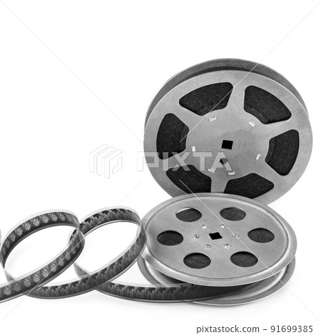 Retro film strip isolated on white . Free space for text. 91699385