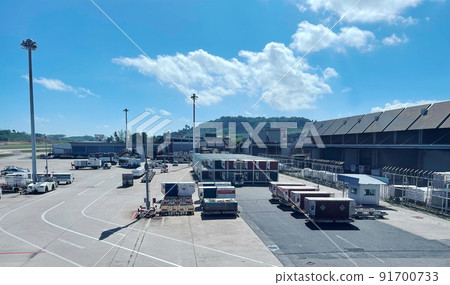 Ground Handling services, Cargo containers wait for loaded into an airliner at Phuket International Airport. 91700733