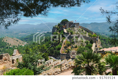 Picturesque view to spanish Xativa Castle. Spain Picturesque view to spanish Xativa Castle. Spain 91703514