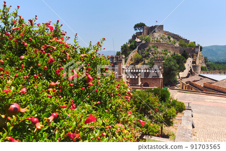 Picturesque view to spanish Xativa Castle. Spain 91703565