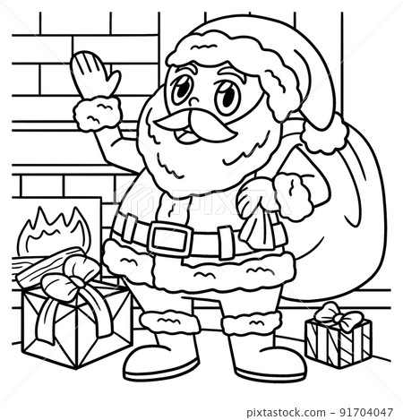 Santa Claus Coloring Page for Kids 91704047