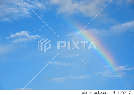 Amami Oshima: Blue sky and rainbow after the rain 91705767