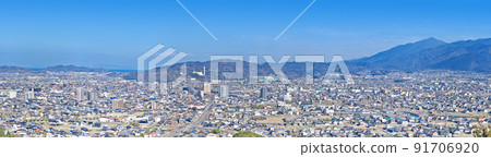 [Overlooking Niihama City from Takinomiya Park No. 2 Observatory] (High resolution version) Kaneko, Niihama City, Ehime Prefecture 91706920