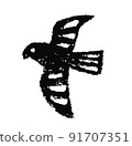 印刷風格手繪鳥圖 91707351
