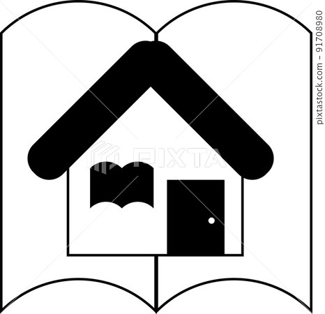 Monochrome bookstore icon illustration Monochrome bookstore icon illustration 91708980