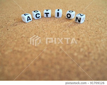English word ACTION Alphabet block 11 English word ACTION Alphabet block 11 91709126