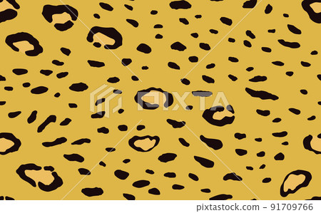 Abstract modern leopard seamless pattern. Animals trendy background. Color decorative vector stock illustration for print, card, postcard, fabric, textile. Modern ornament of stylized skin 91709766