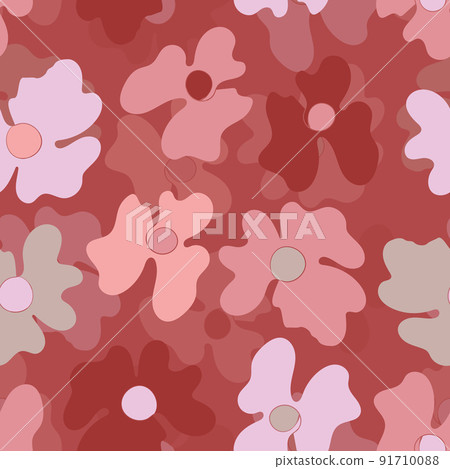 Seamless floral pattern with roses based on traditional folk art ornaments. Colorful flowers on white background. Doodle style. Vector illustration. Design for fabric, textile, paper Seamless floral pattern with roses based on traditional folk art ornaments. Colorful flowers on white background. Doodle style. Vector illustration. Design for fabric, textile, paper 91710088