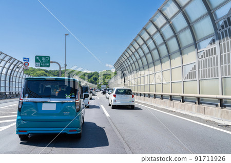 Highway in traffic 91711926