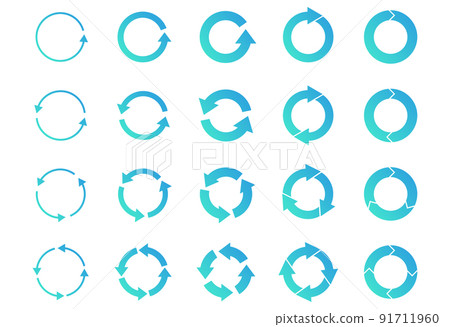 一組圓形箭頭 91711960