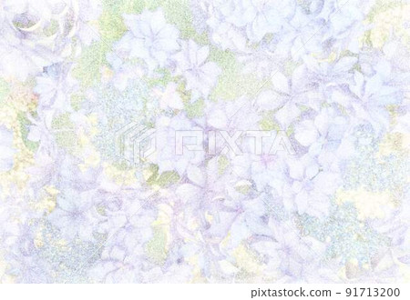 點畫法繪製的藍色和紫色繡球花 91713200