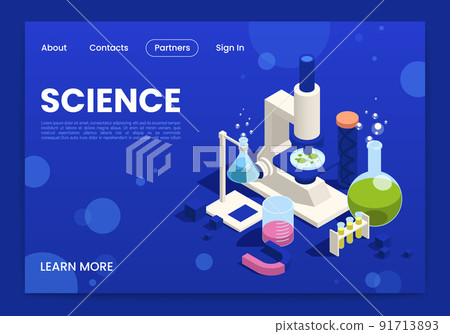 STEM Education Isometric Webpage 91713893