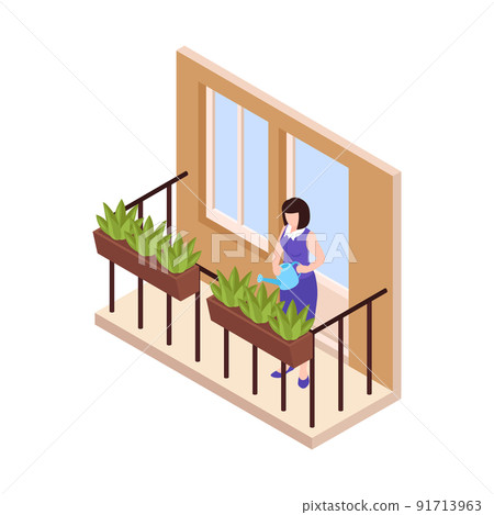 Isometric Neighbor Icon 91713963