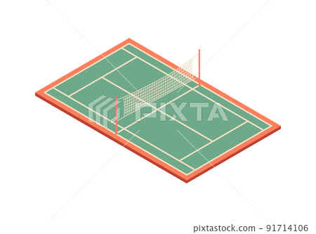 Isometric Tennis Court 91714106