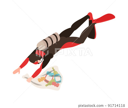 Diver For Garbage Composition Diver For Garbage Composition 91714118