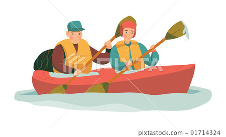 Family Boating Flat Composition 91714324